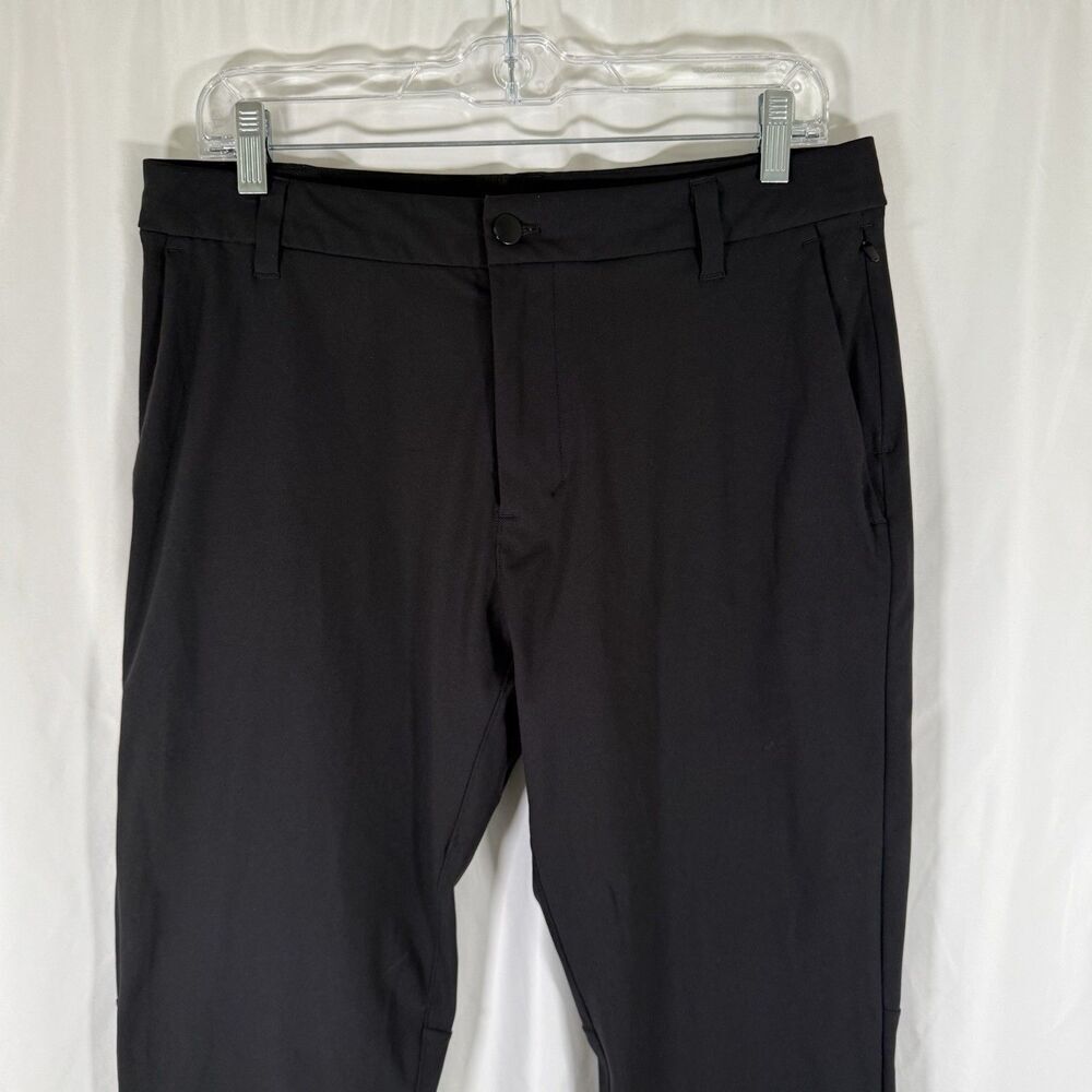Lululemon Pants Men's 31 Solid Black Pockets Zip Pocket Button Zip Active - Picture 2 of 11